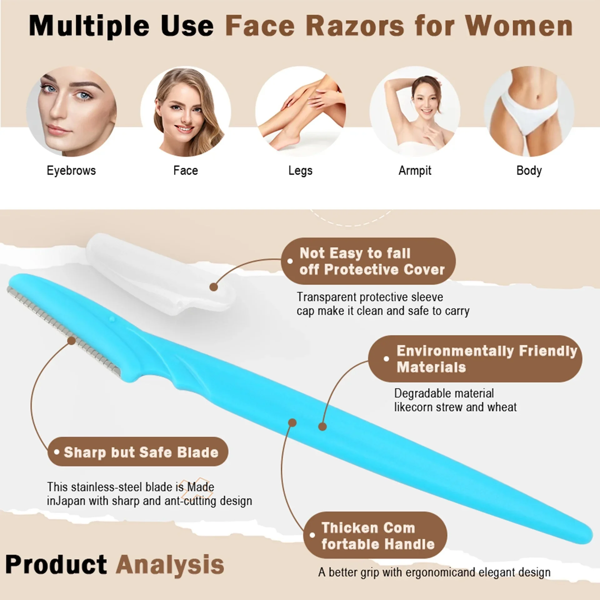 5/40Pcs Eyebrow Trimmer Face B - огляд і ціна Hair Clipper