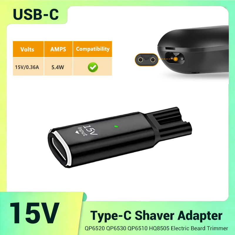 15V USB-C Safe Stable Mini Cha - огляд і ціна Electric Razor